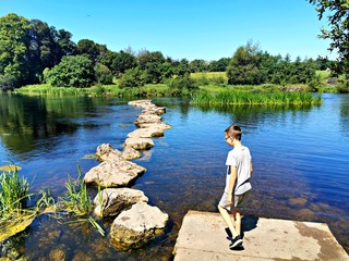 boy on lake