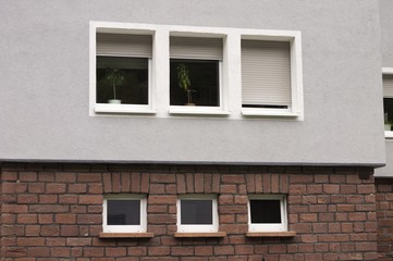 Facade of a german house with six windows (Germany, Europe)