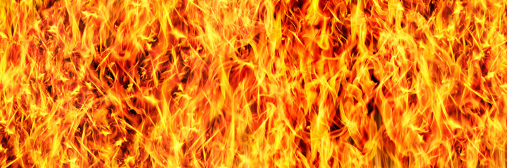 Fototapeta premium horizontal fire texture for pattern and background