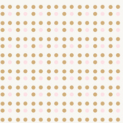 Gold and Pink Dots Clusters Seamless Vector Pattern