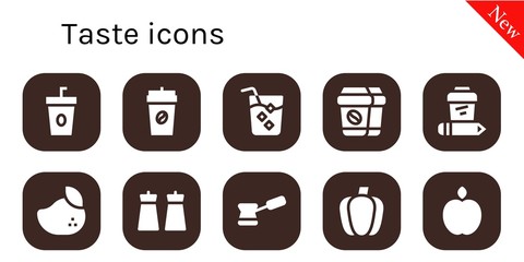 taste icon set