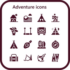 adventure icon set