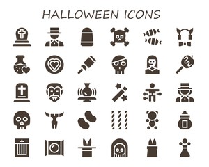 halloween icon set