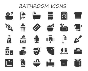 bathroom icon set