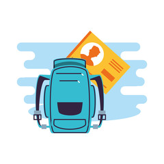 travel bag equipment with id document