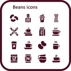 beans icon set