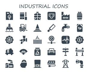 industrial icon set