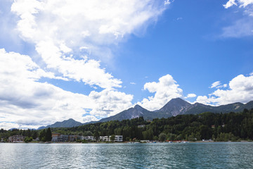 sky over Faaker see in Ausrian Alps, Carinthia region