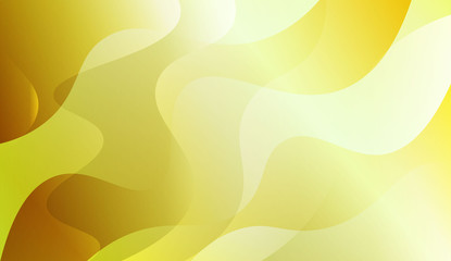 Template Background With Wave Geometric Shape. For Template Cell Phone Backgrounds. Vector Illustration with Green Yellow Color Gradient.