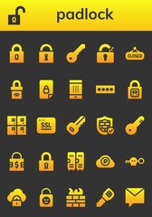 padlock icon set