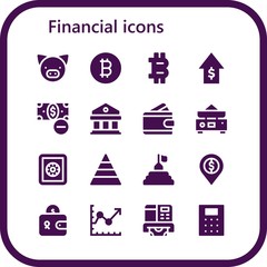 financial icon set