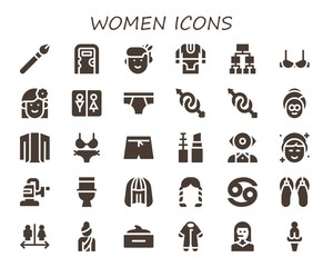 women icon set