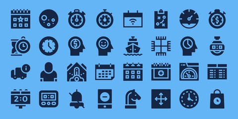 Fototapeta premium time icon set
