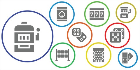 Fototapeta premium casino icon set