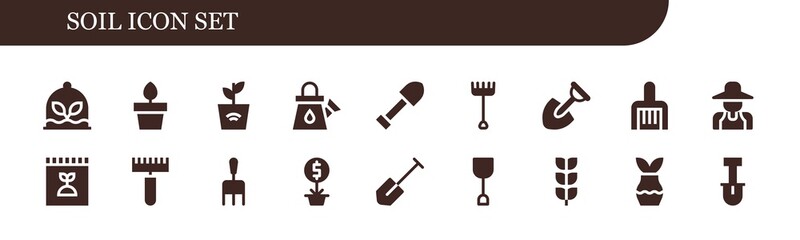 soil icon set