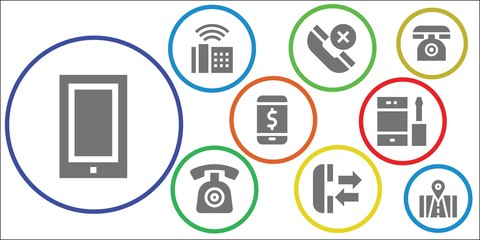 phone icon icon set