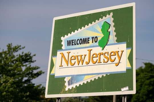 Welcome to New Jersey Highway Message Billboard Roadsign