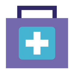 medical kit first aid on white background