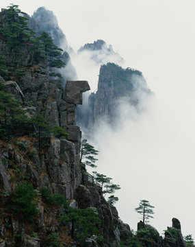 Mist rising out of mountains