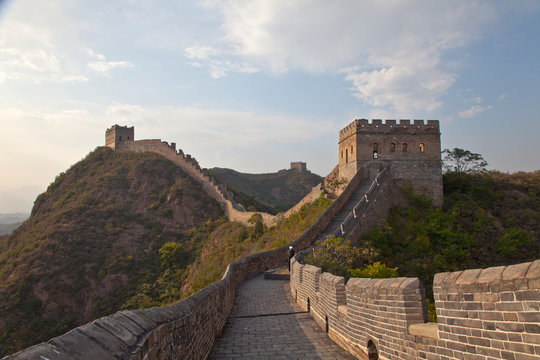 Panoramic view of the Great Wall of China