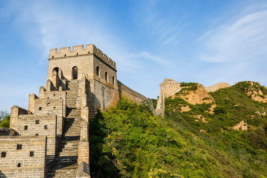 Steps leading up the Great Wall of China