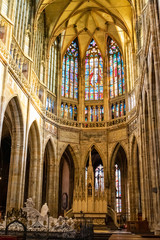 Obraz premium Altar in interior of european gothic cathedral