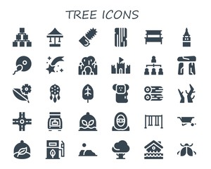 tree icon set