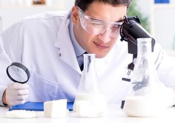 Food scientist testing new stuff in the lab