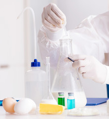Food scientist testing new stuff in the lab