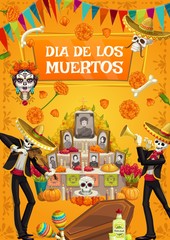Dia de los Muertos, Day of Dad skeleton fiesta