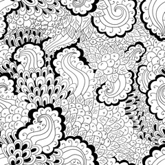 abstract hand-drawn seamless pattern, vector illustration.