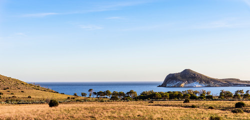 Monsul beach landscape. San Jose. Natural Park of Cabo de Gata. Spain.
