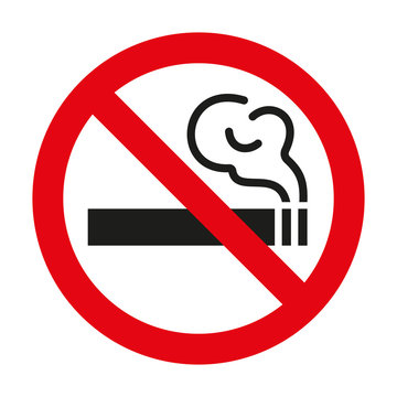 No smoking sign on white background. Vector