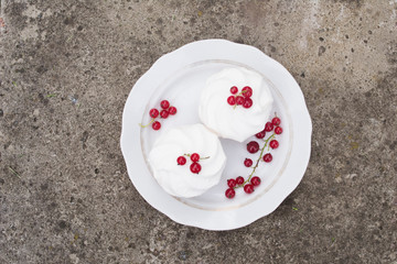 Sweet dessert cake marshmallow beautiful tasty sweets. Top view