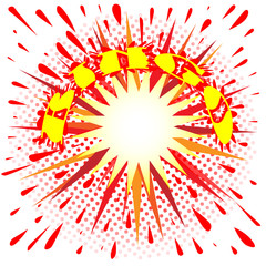 Red And Yellow Fun Cartoon Bingo Splash