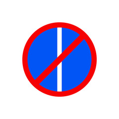 Traffic signs, no parking on odd days. Vector icon