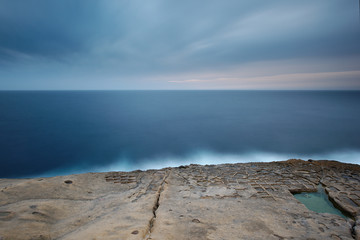 Xlendi Saltpans Long Exposure