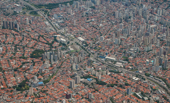 Aerial view of Sao Paulo, Brazil