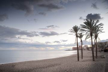 Fototapeta premium sunset on a beach in spain