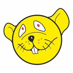 Emoticon, smiley, Chinese Zodiac Sign Year of Rat, Happy chinese new year 2020. sign for greetings card, invitation, posters, banners, calendar