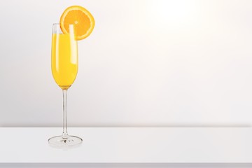 Cocktail orange drink on desk