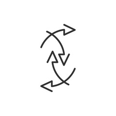 Arrows pointing in different dirrections. set elements or abstract background. Vector illustration isolated on modern background