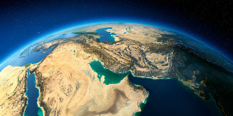 Highly detailed Earth. Persian Gulf