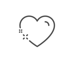 Heart line icon. Love emotion sign. Valentine day symbol. Quality design element. Linear style heart icon. Editable stroke. Vector