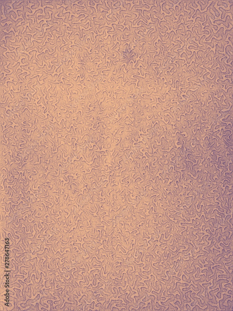 Aufkleber Abstract curvy labyrinth pattern on old paper. Geometric backdrop. 3D rendering
