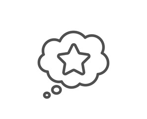 Loyalty star line icon. Bonus points. Discount program symbol. Quality design element. Linear style loyalty star icon. Editable stroke. Vector