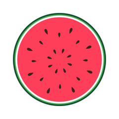 Watermelon Icon Isolated in White Background. Vector Illustration.