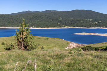 Fototapeta na wymiar Landscape with Belmeken Dam, Rila mountain, Bulgaria