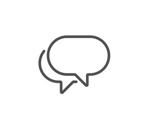 Talk bubble line icon. Speech bubble sign. Chat message symbol. Quality design element. Linear style talk bubble icon. Editable stroke. Vector
