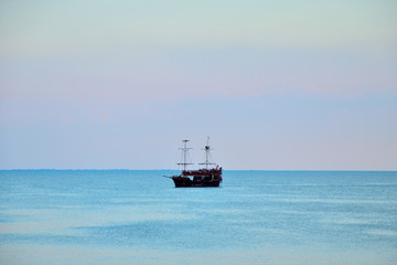 beautiful sunset over the sea